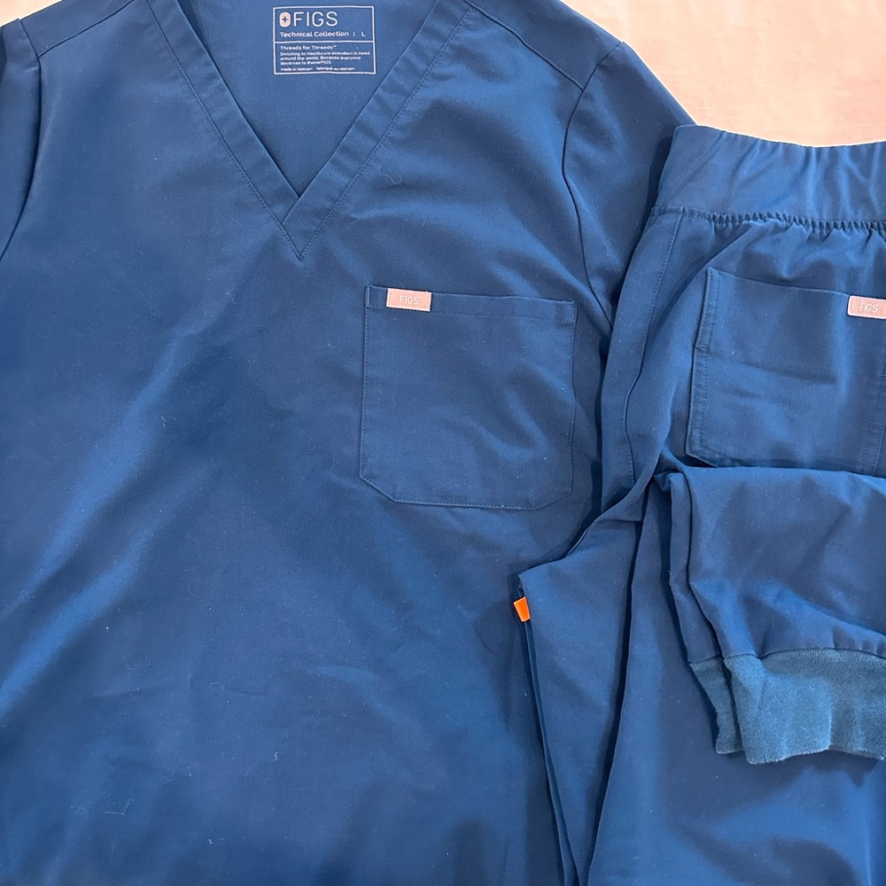 Figs Technical Collection deep reef Scrub set